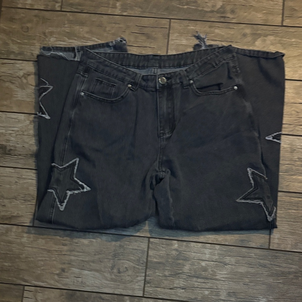 SHEIN Black Star Men's Relaxed Jeans